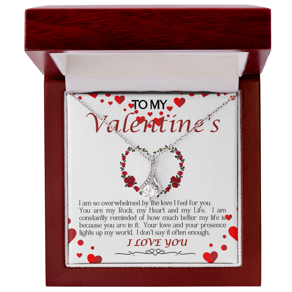 Alluring Beauty Necklace/My Valentine/White Heart
