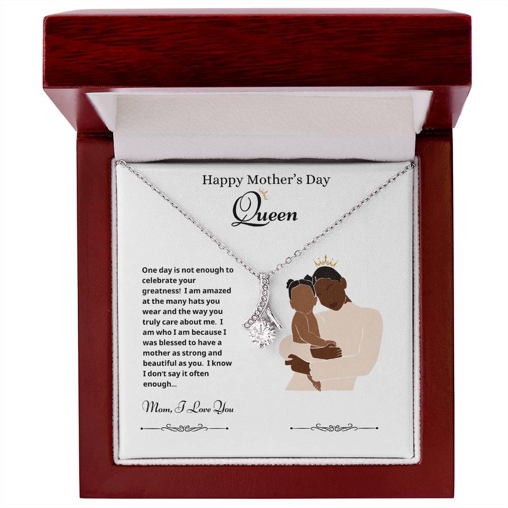 Happy Mother's Day Queen Allure Necklace White 3