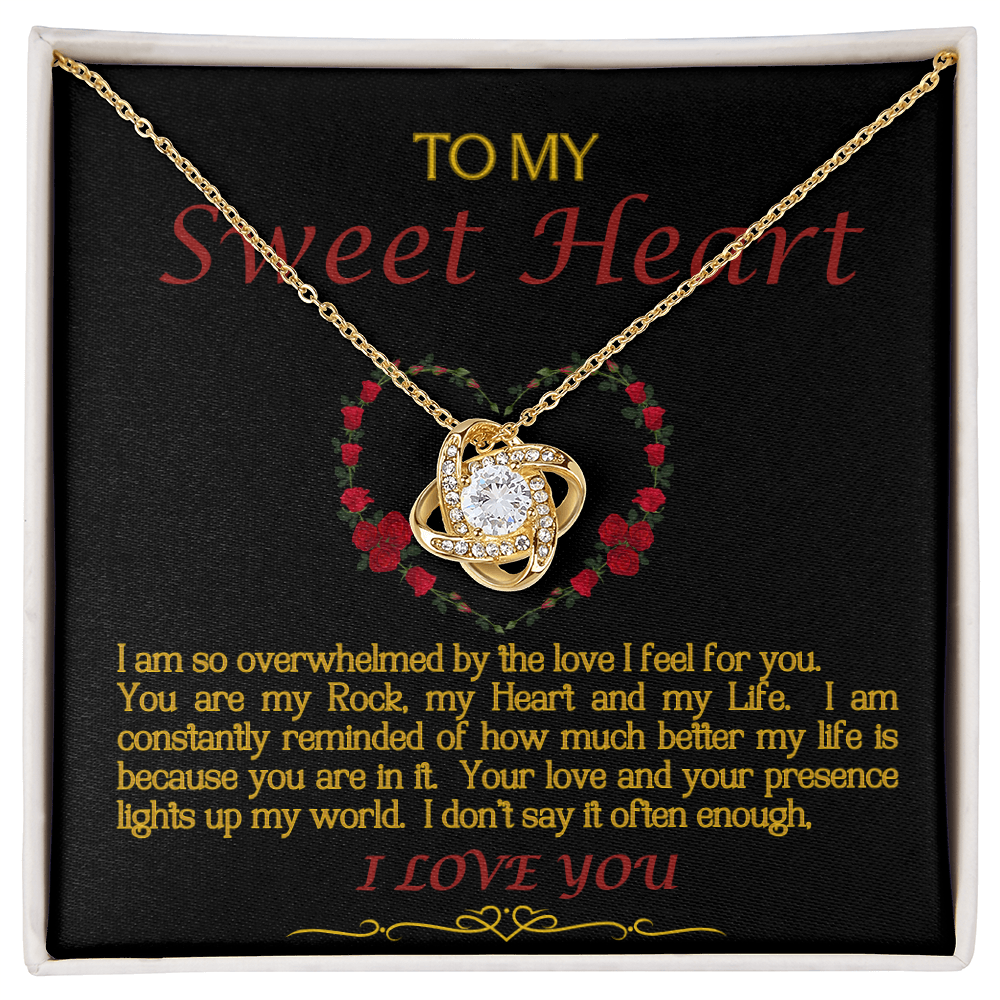Love Knot Necklace/Sweet Heart/Black