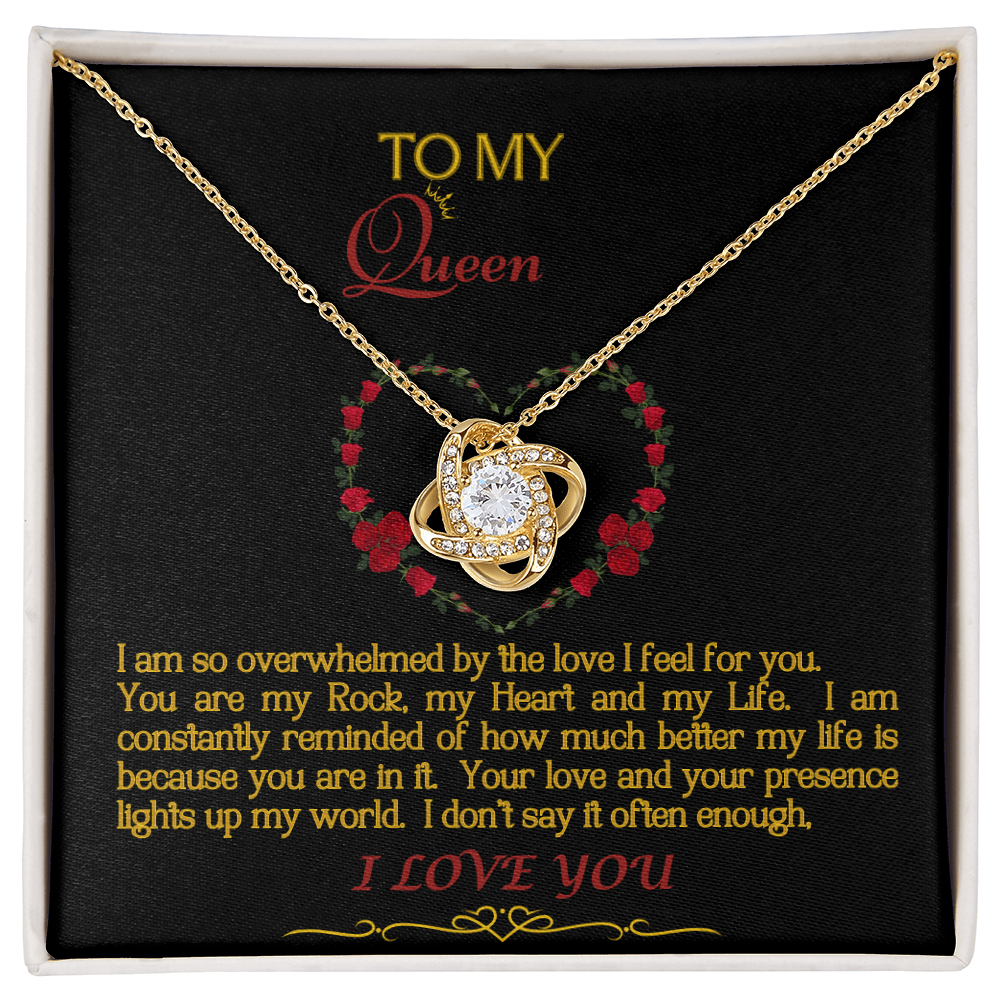 Love Knot Necklace/My Queen/Blk Gold
