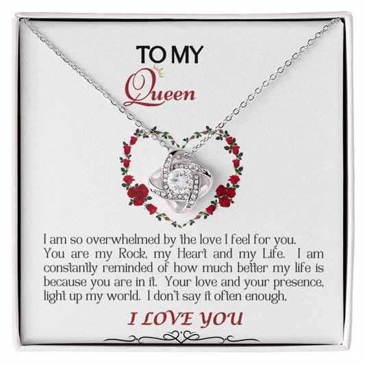 Love Knot Necklace/My Queen/White