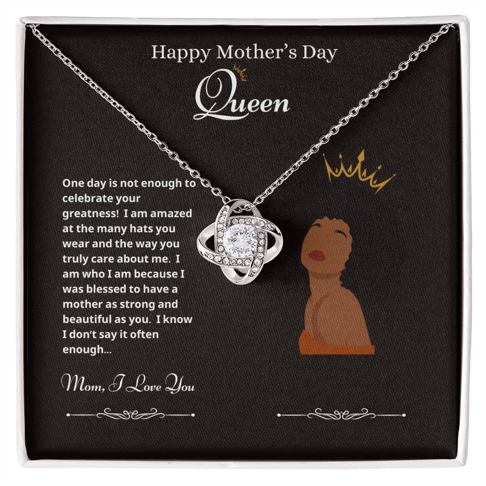 Happy Mother's Day Queen Forever Love Necklace Black 2