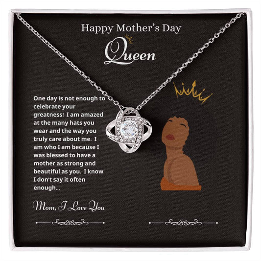 Happy Mother's Day Queen  Forever Love Necklace Black 2