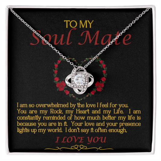Love Knot Necklace/Soul Mate/Black