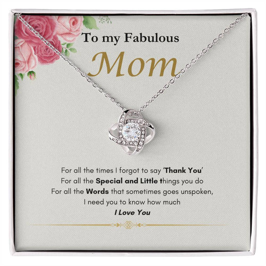 Fabulous Mom Love Knot Nacklace