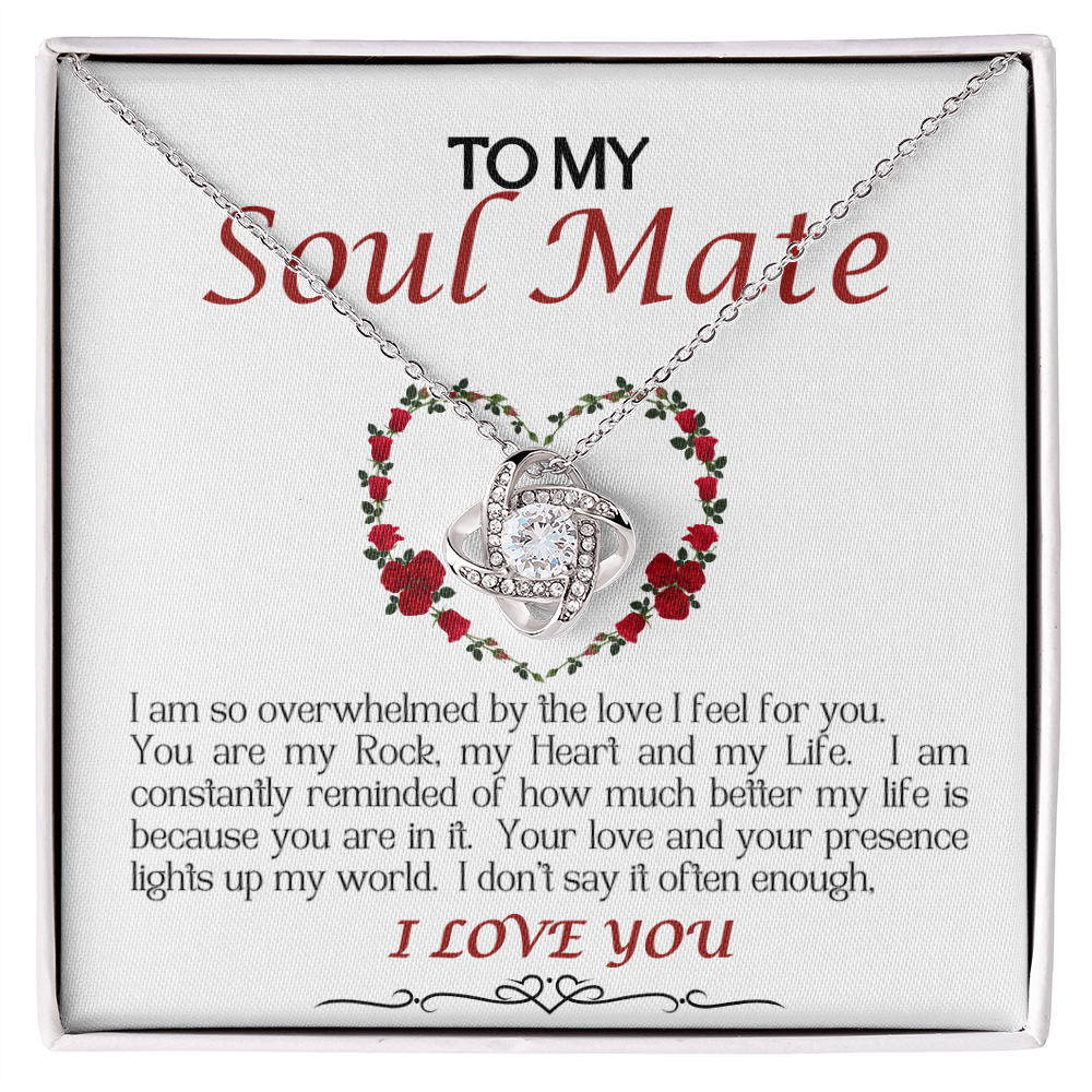 Love Knot Necklace/Soul Mate/White