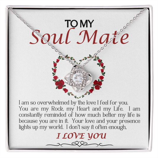 Love Knot Necklace/Soul Mate/White