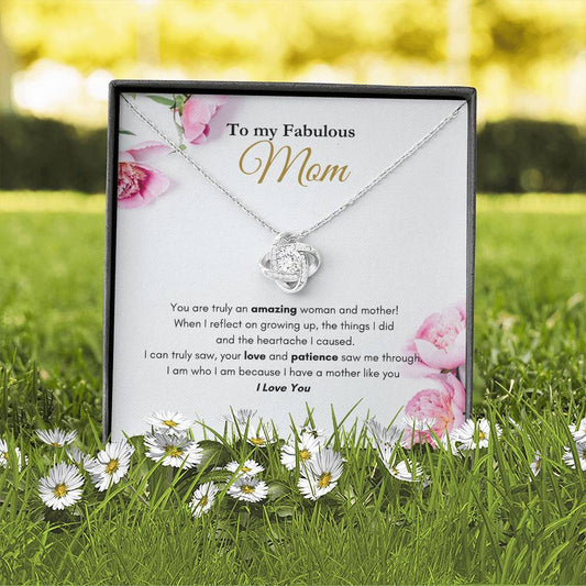 My Fabulous Mothers Day Love knot Necklace Blue