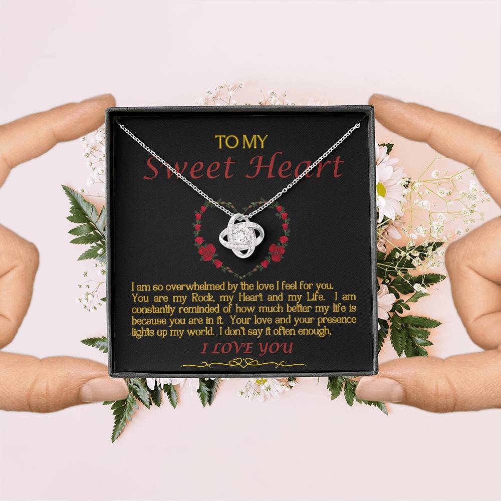 Love Knot Necklace/Sweet Heart/Black