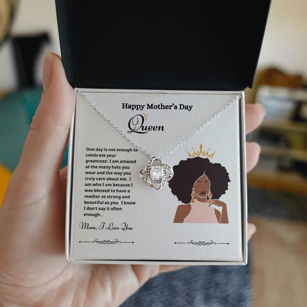 Mothers Day Queen Love Knot Necklace