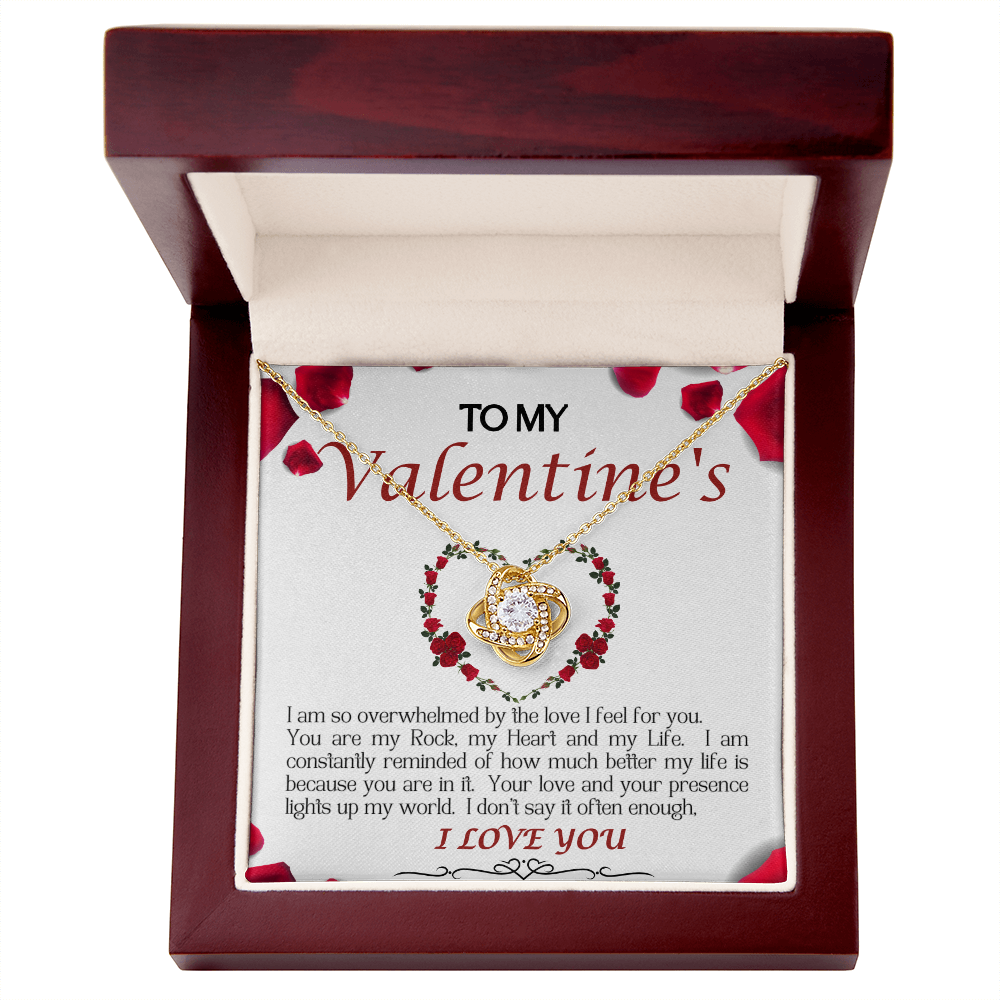 Love Knot Necklace/My Valentine/White Rose