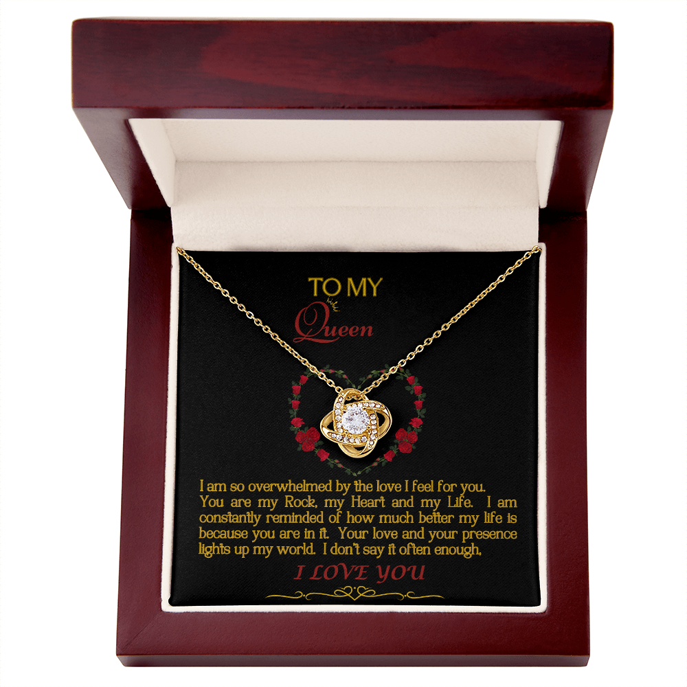 Love Knot Necklace/My Queen/Blk Gold