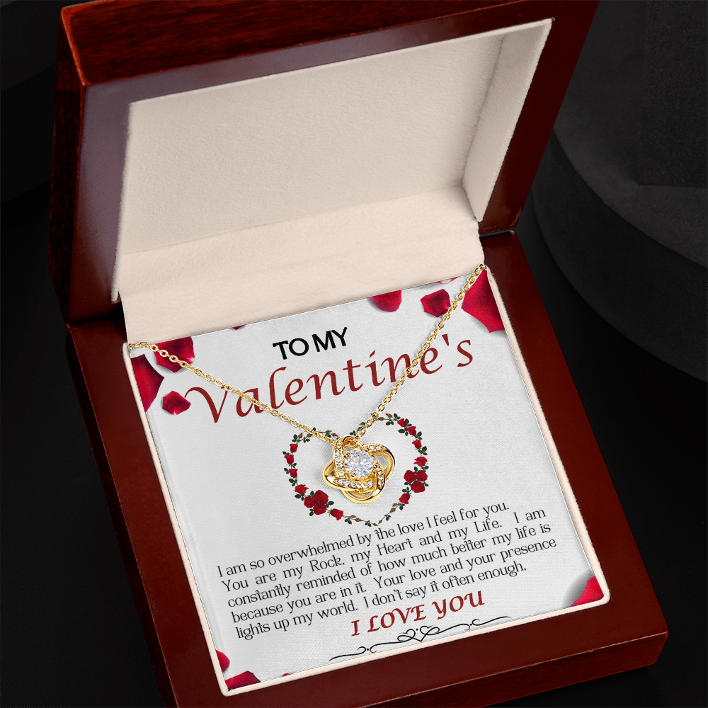 Love Knot Necklace/My Valentine/White Rose