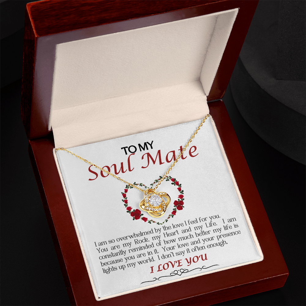 Love Knot Necklace/Soul Mate/White