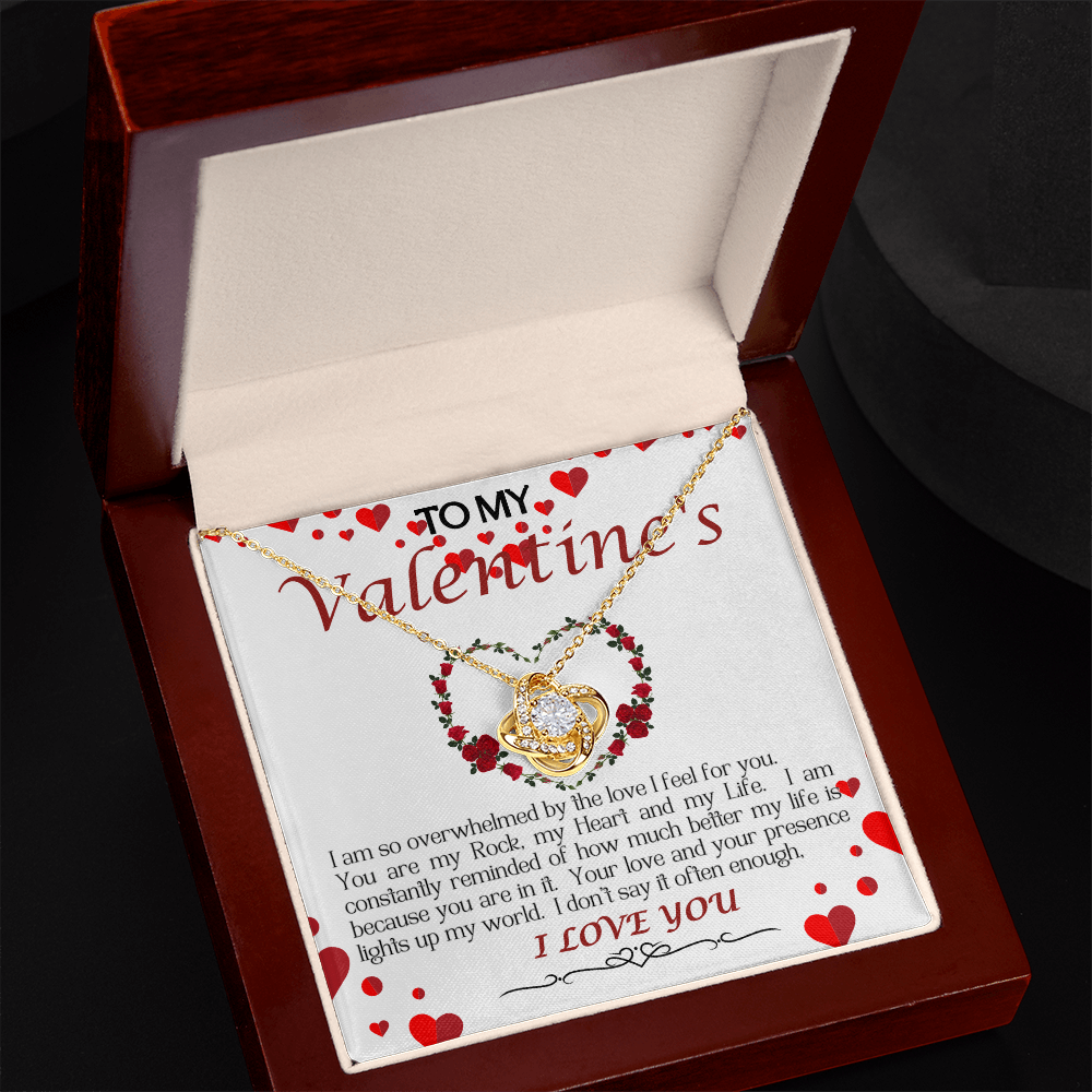 Love Knot Necklace/My Valentine/White Heart