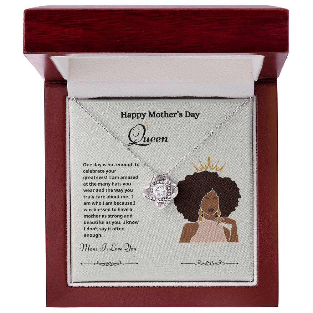 Mothers Day Queen Love Knot Necklace