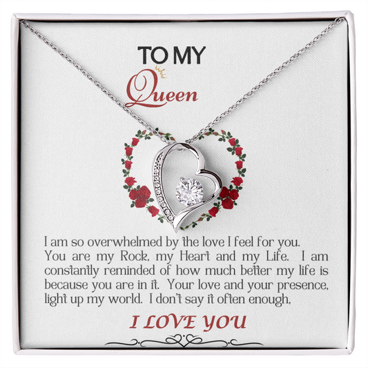 Forever Love Necklace/My Queen/White