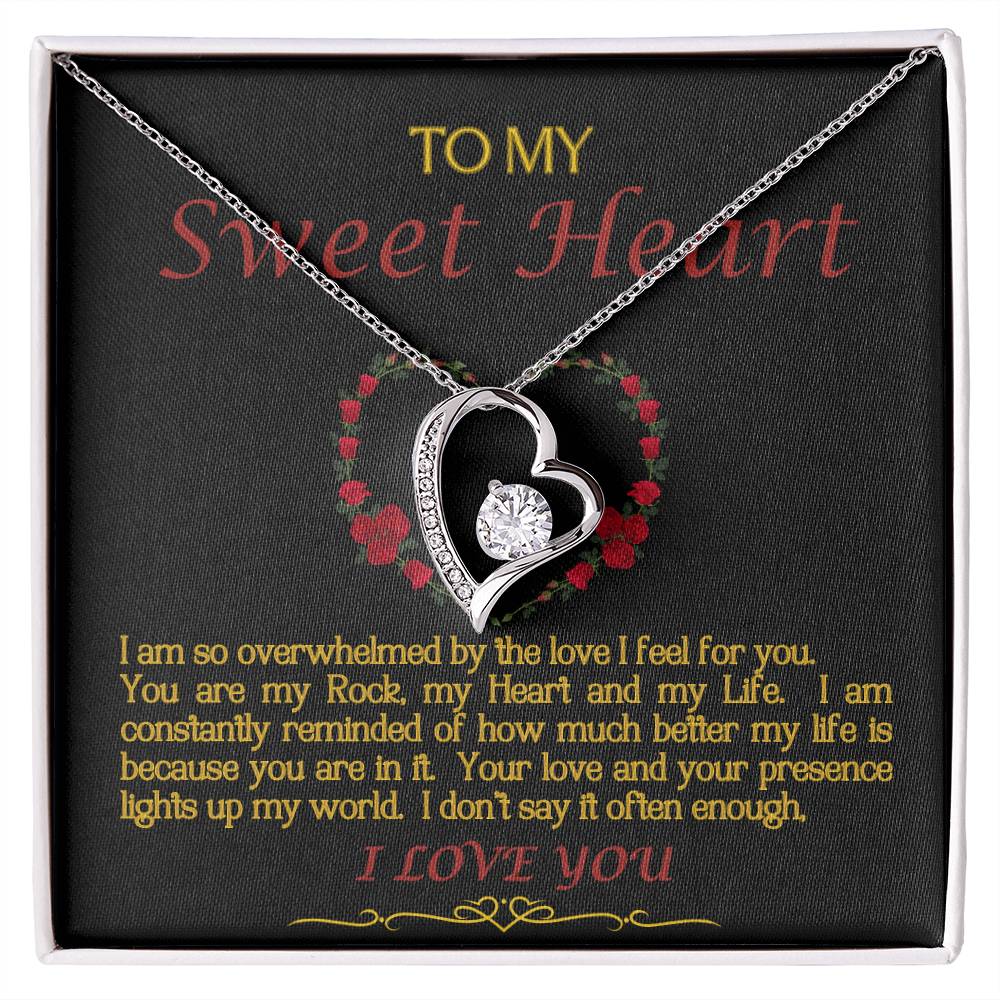 Forever Love Necklace/Sweet Heart/Black