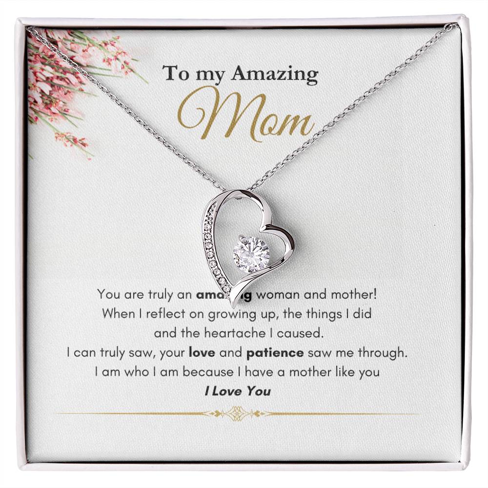 Amazing Mom Forever Love Necklace Flower