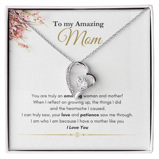 Amazing Mom Forever Love Necklace Flower