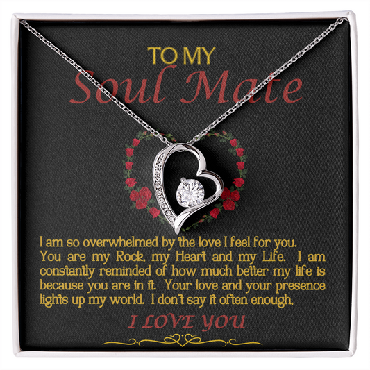 Forever Love Necklace/Soul Mate/Black