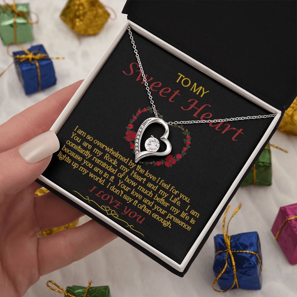 Forever Love Necklace/Sweet Heart/Black