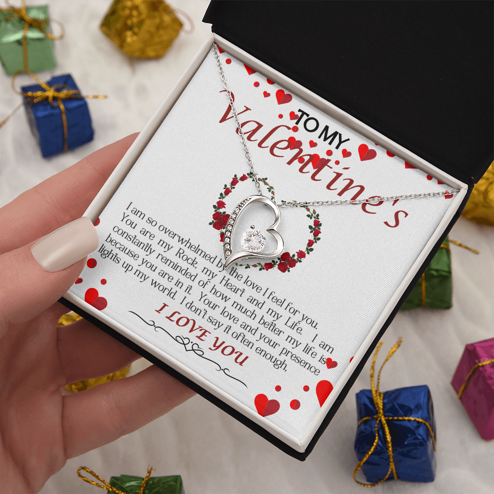 Forever Love Necklace/My Valentine/White Heart