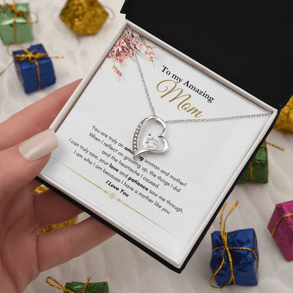 Amazing Mom Forever Love Necklace Flower