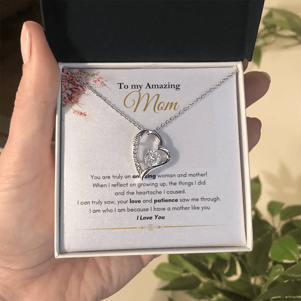 Amazing Mom Forever Love Necklace Flower