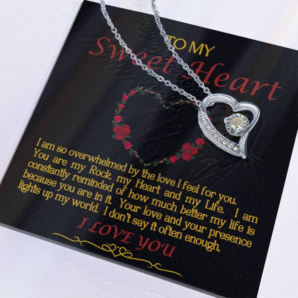 Forever Love Necklace/Sweet Heart/Black