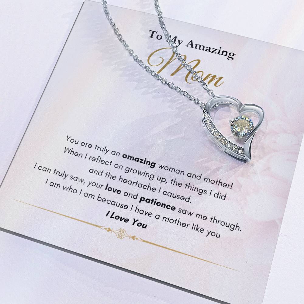 My Amazing Mom Forever Love Necklace Pink