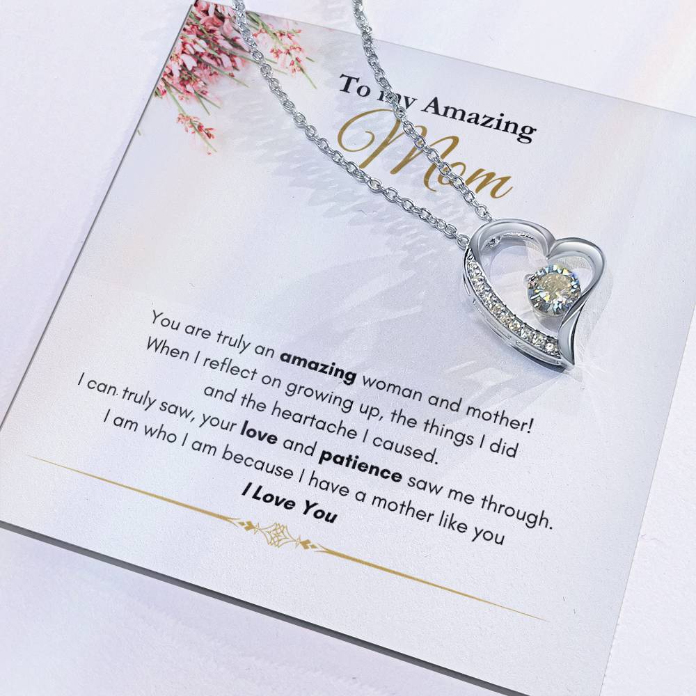 Amazing Mom Forever Love Necklace Flower