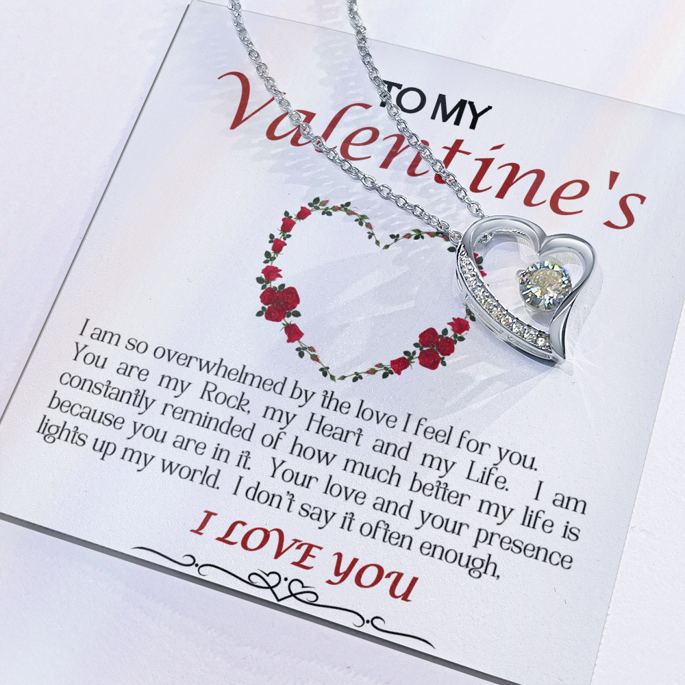 Forever Love Necklace/My Valentine/White