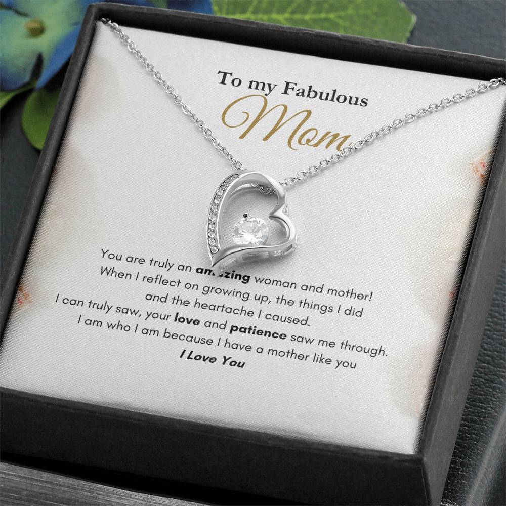 My Fabulous Mom Forever Love Necklace Roses