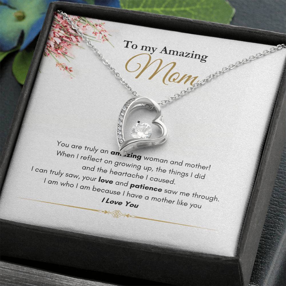 Amazing Mom Forever Love Necklace Flower