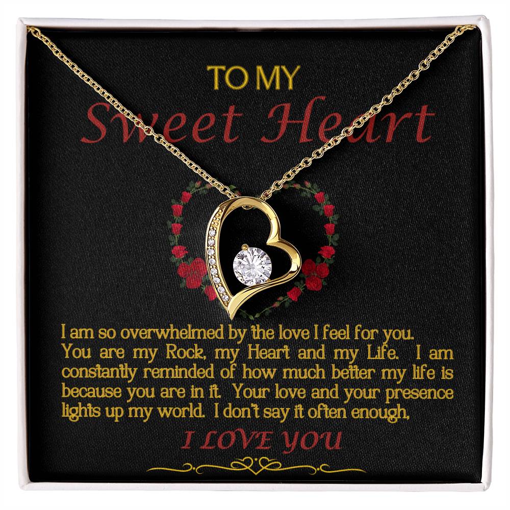 Forever Love Necklace/Sweet Heart/Black