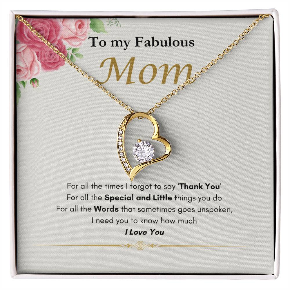 Fabulous Mom Forever Love Necklace