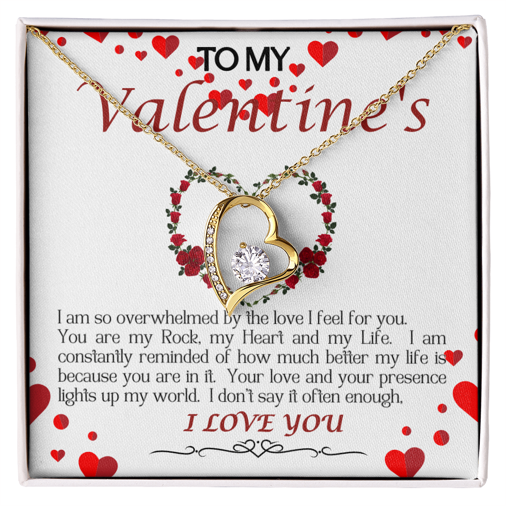 Forever Love Necklace/My Valentine/White Heart