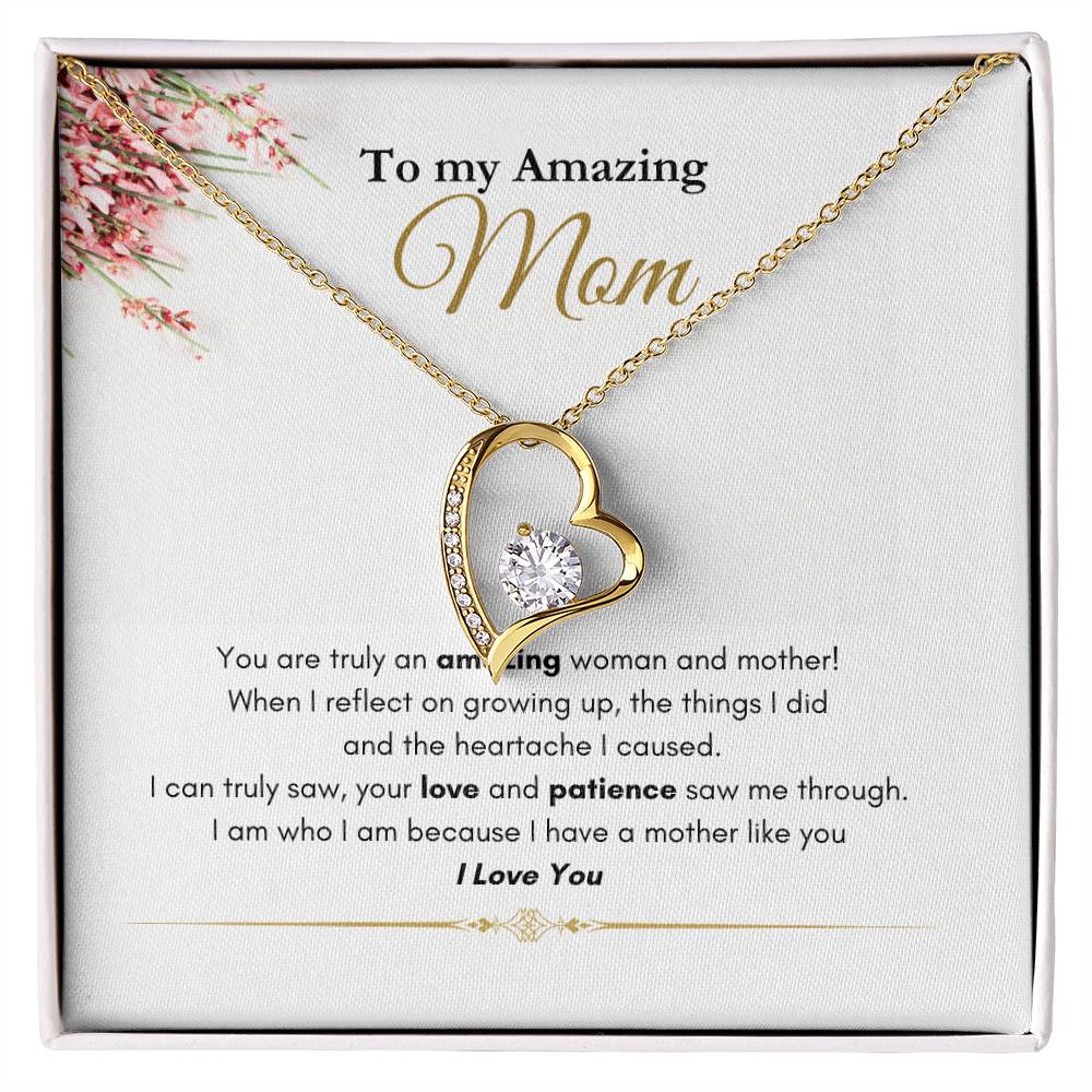 Amazing Mom Forever Love Necklace Flower
