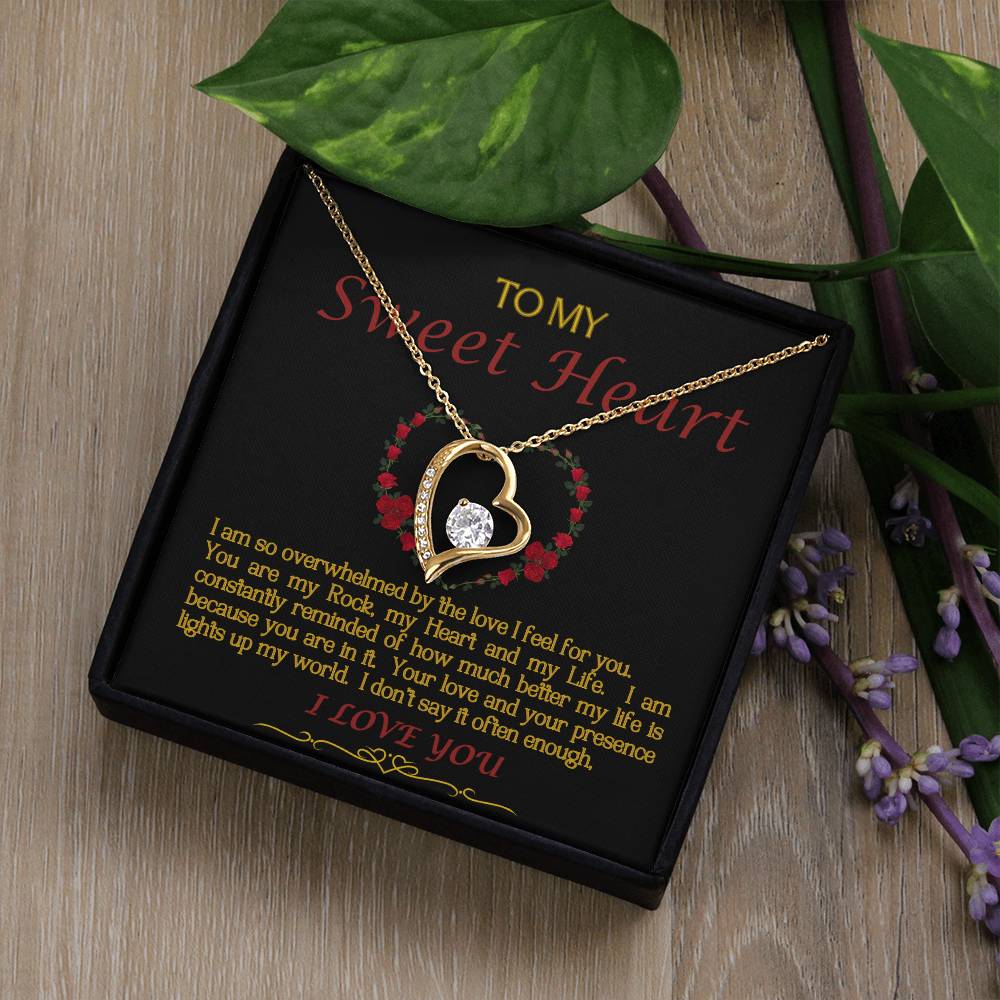 Forever Love Necklace/Sweet Heart/Black