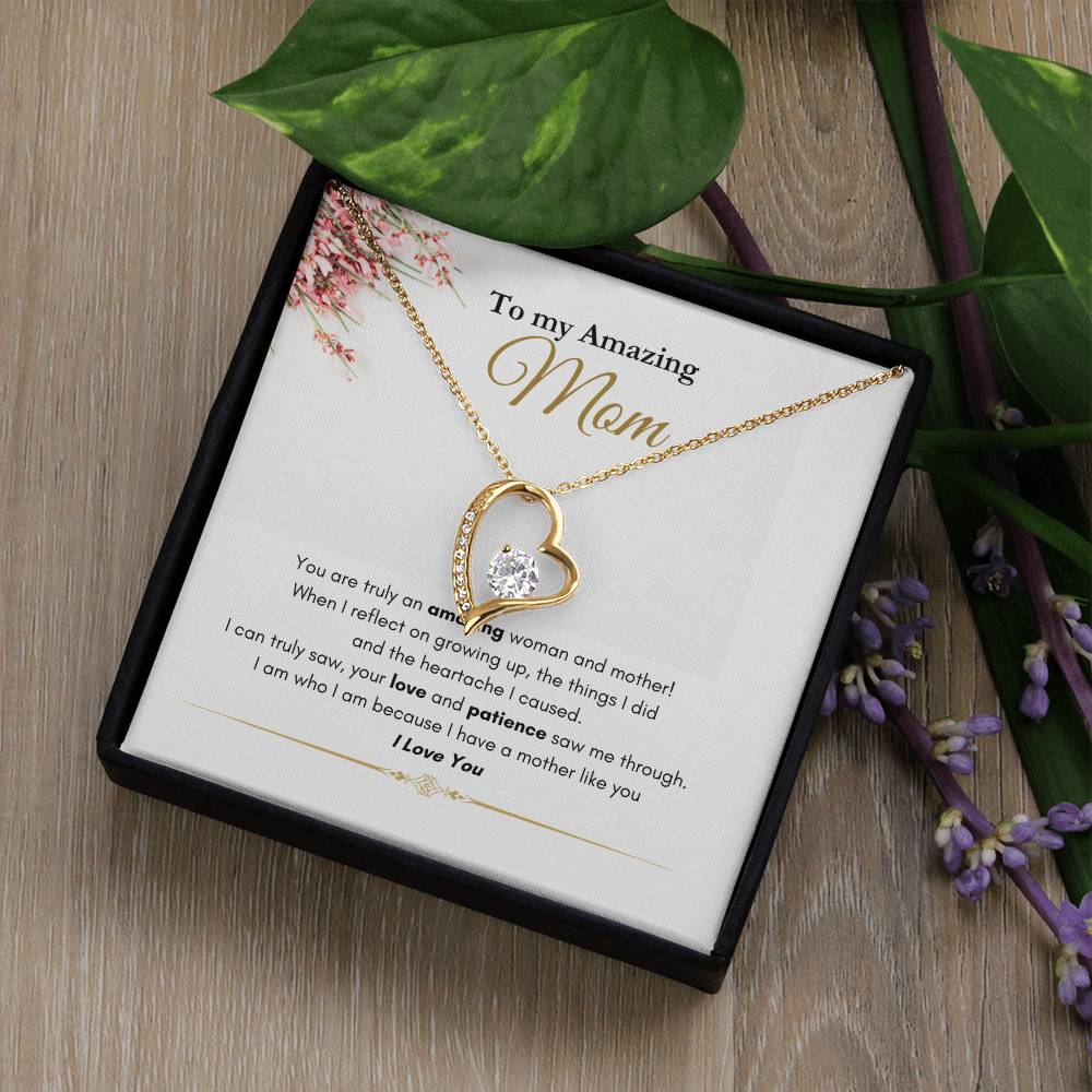 Amazing Mom Forever Love Necklace Flower
