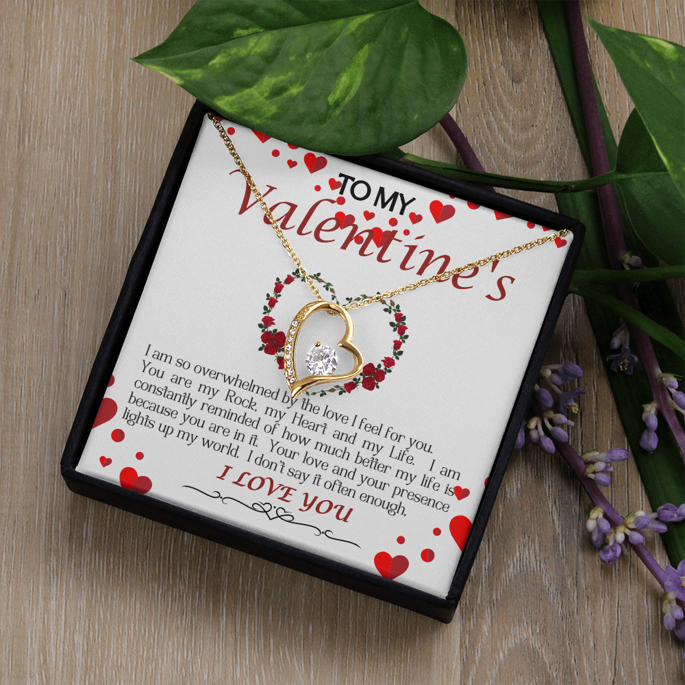 Forever Love Necklace/My Valentine/White Heart
