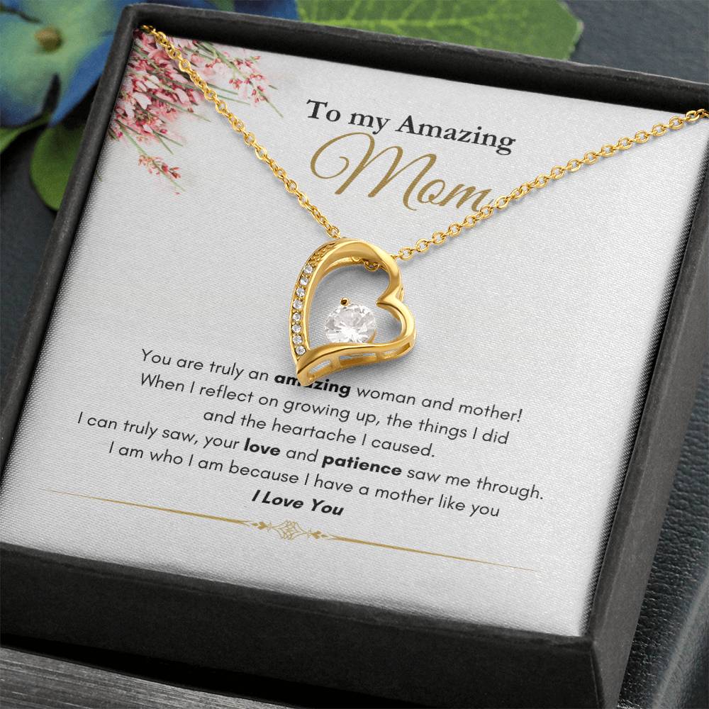 Amazing Mom Forever Love Necklace Flower