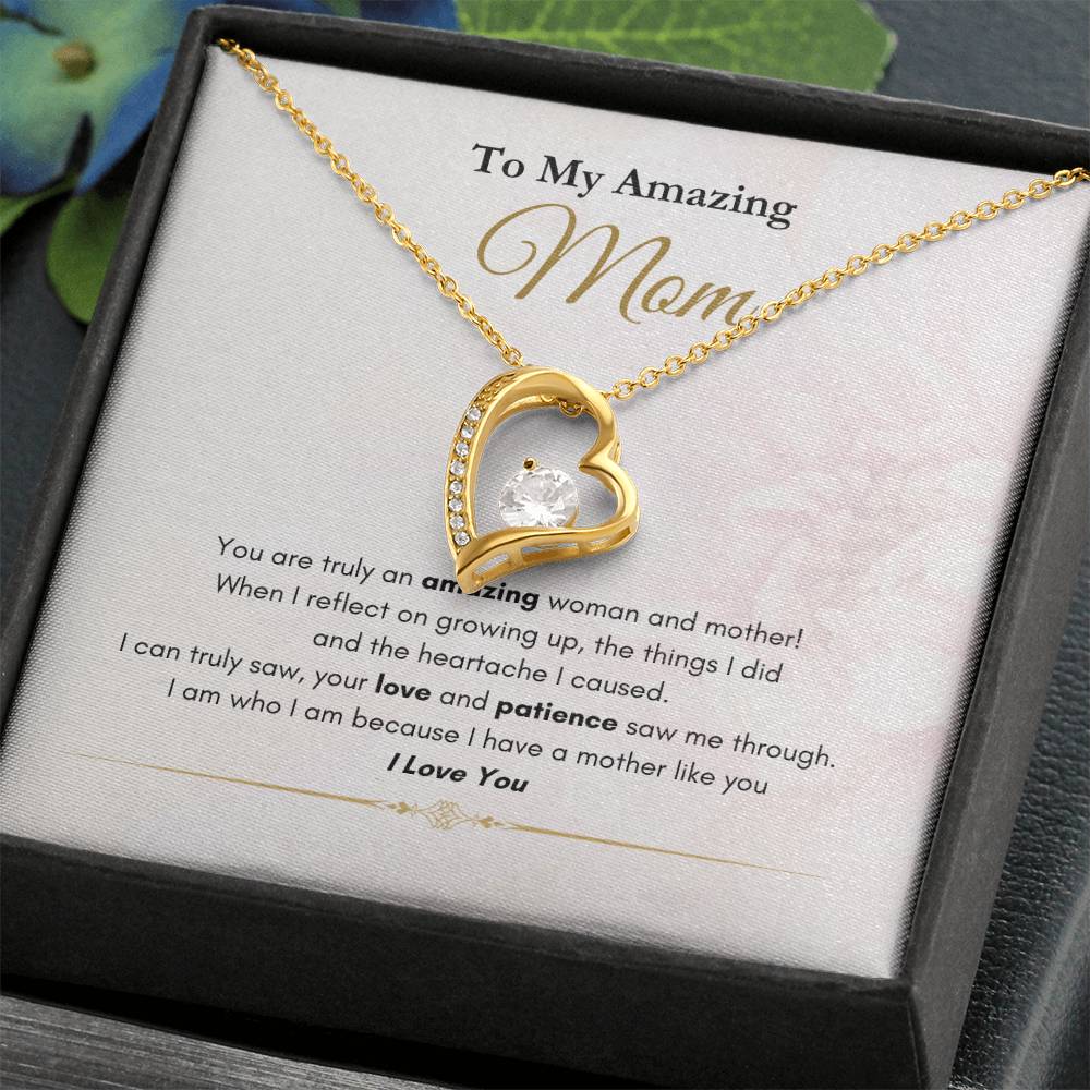 My Amazing Mom Forever Love Necklace Pink
