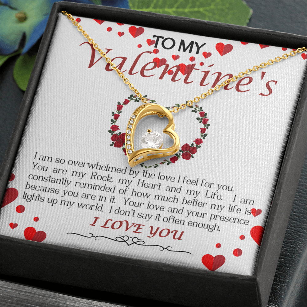 Forever Love Necklace/My Valentine/White Heart