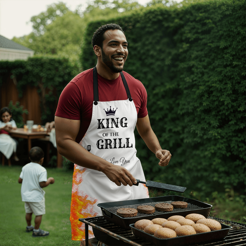 King of the Grill/ Best Flippin Dad BBQ Platter and Apron