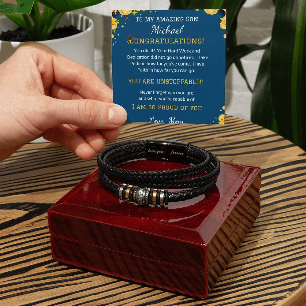 Son's Graduation - Love You Forever Bracelet