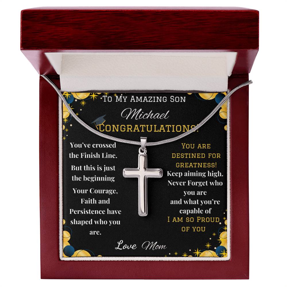 Stainless Cross Necklace - Destined for Greatness