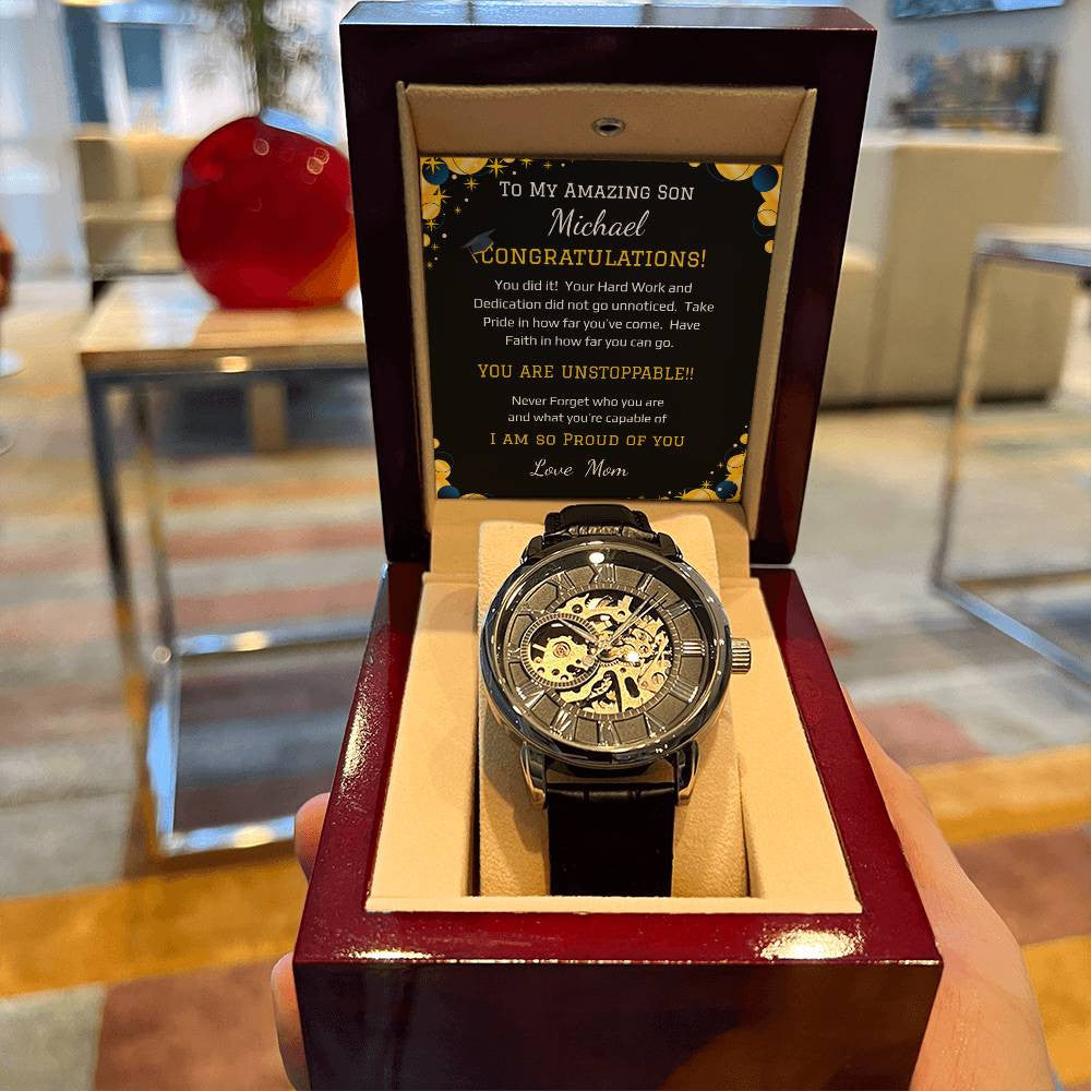 Men's Openwork Watch + MC - Son's Graduation