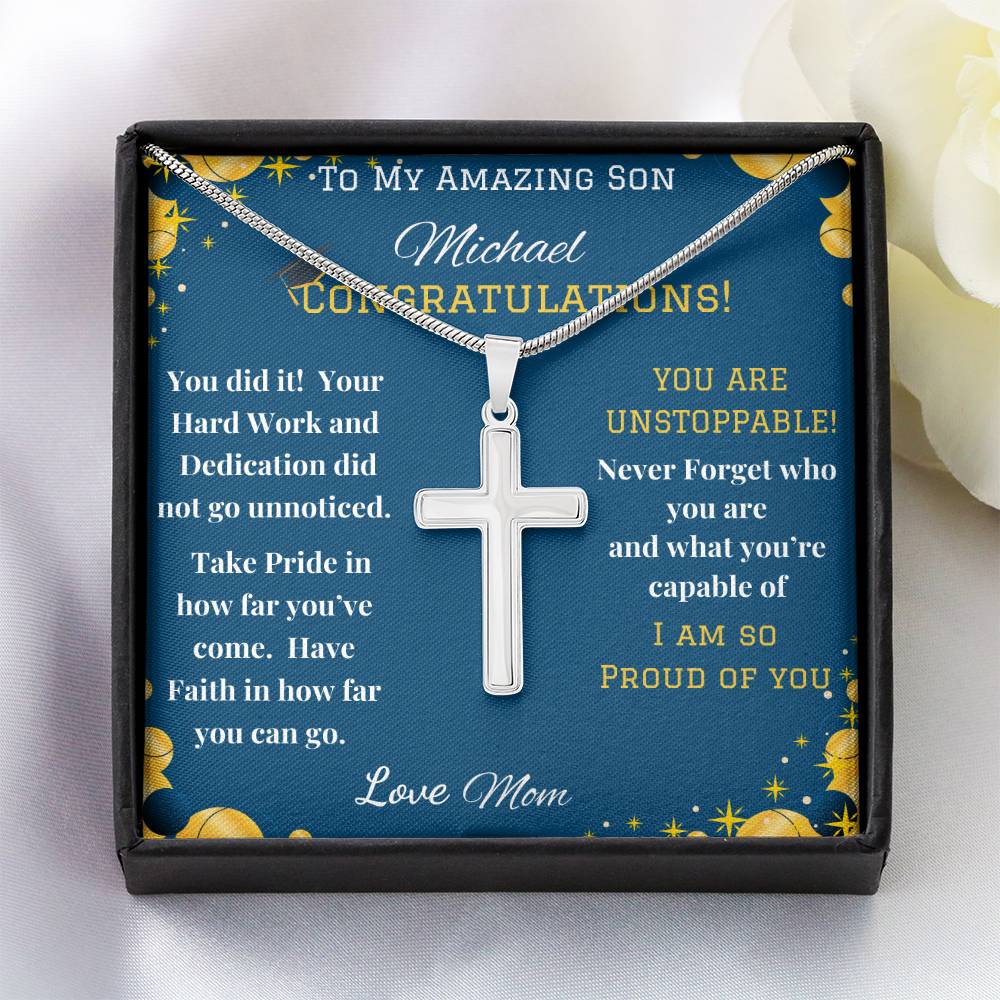 Stainless Cross Necklace - You're Unstoppable
